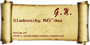 Gladovszky Médea névjegykártya